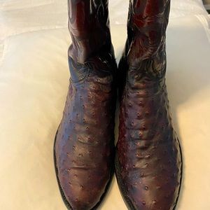 Lucchese- Full Quill Ostrich Leather Boots.